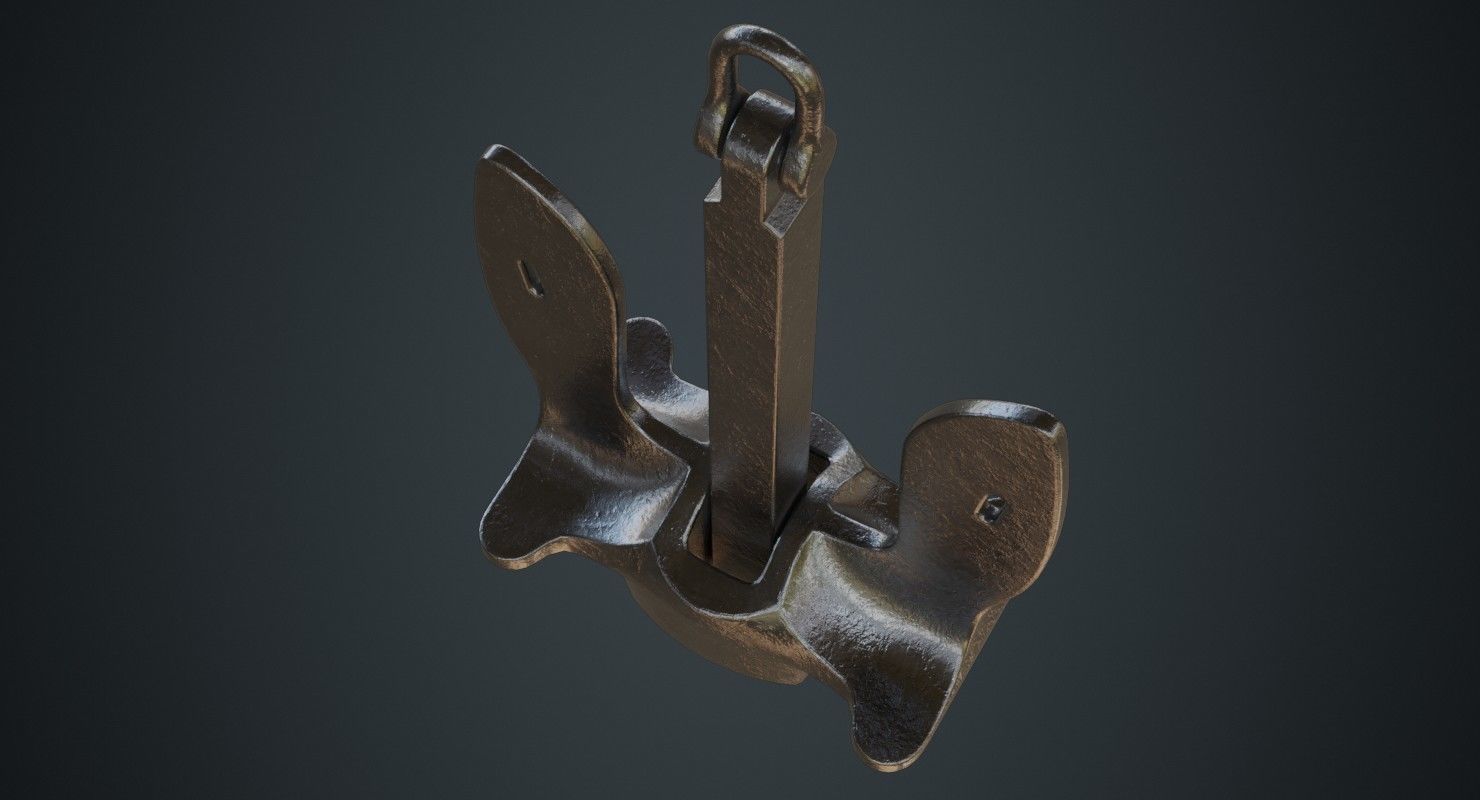 Anchor 1A Low-poly 3D model_2