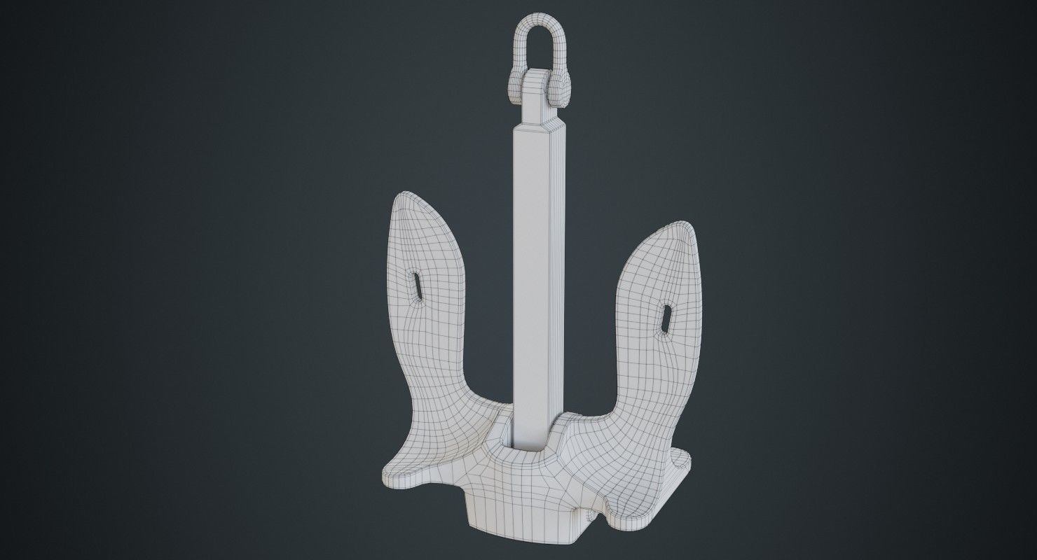 Anchor 1A Low-poly 3D model_5