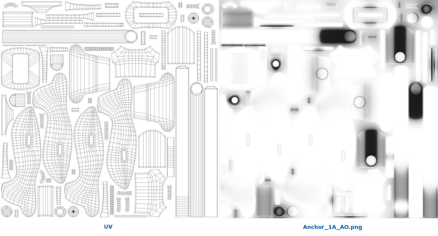 Anchor 1A Low-poly 3D model_6