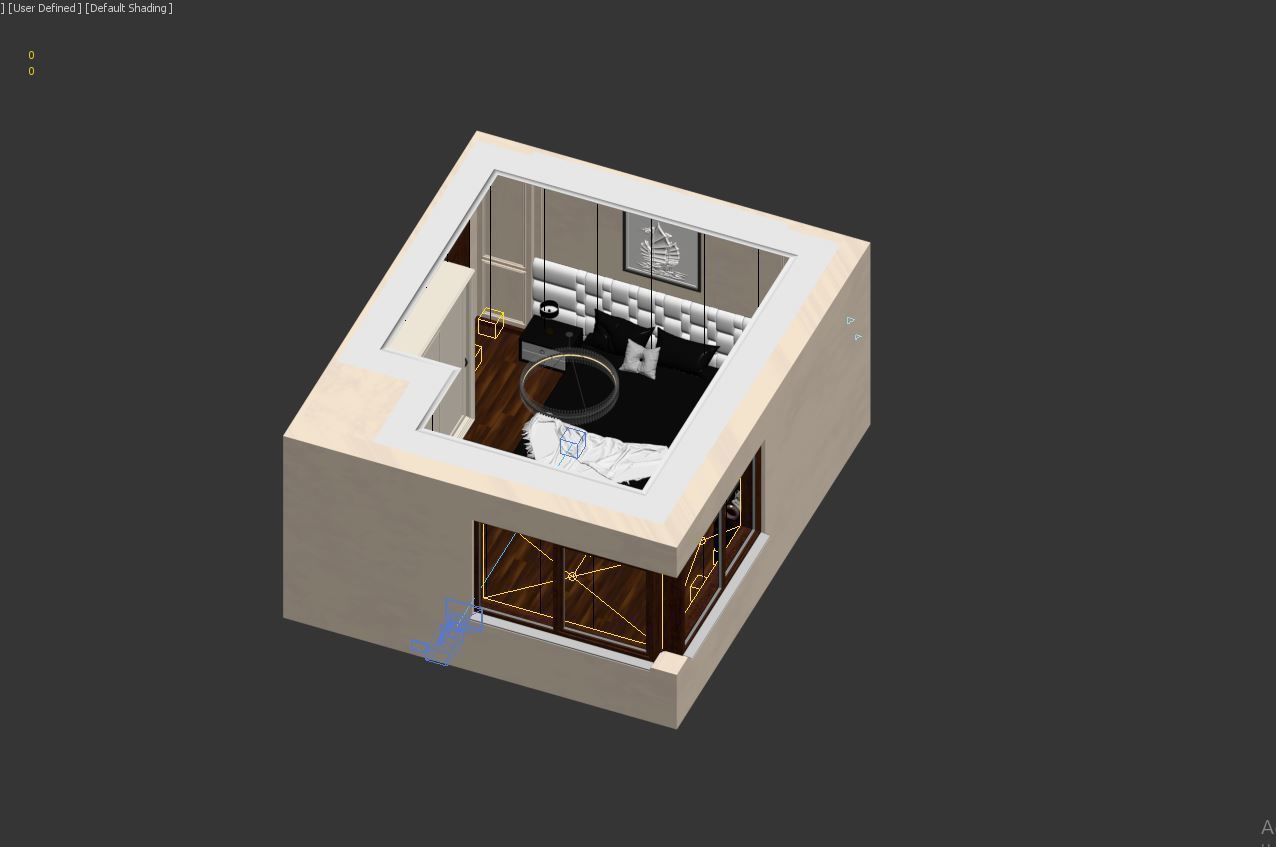Bedroom bathroom with toilet and sink 3D model_4