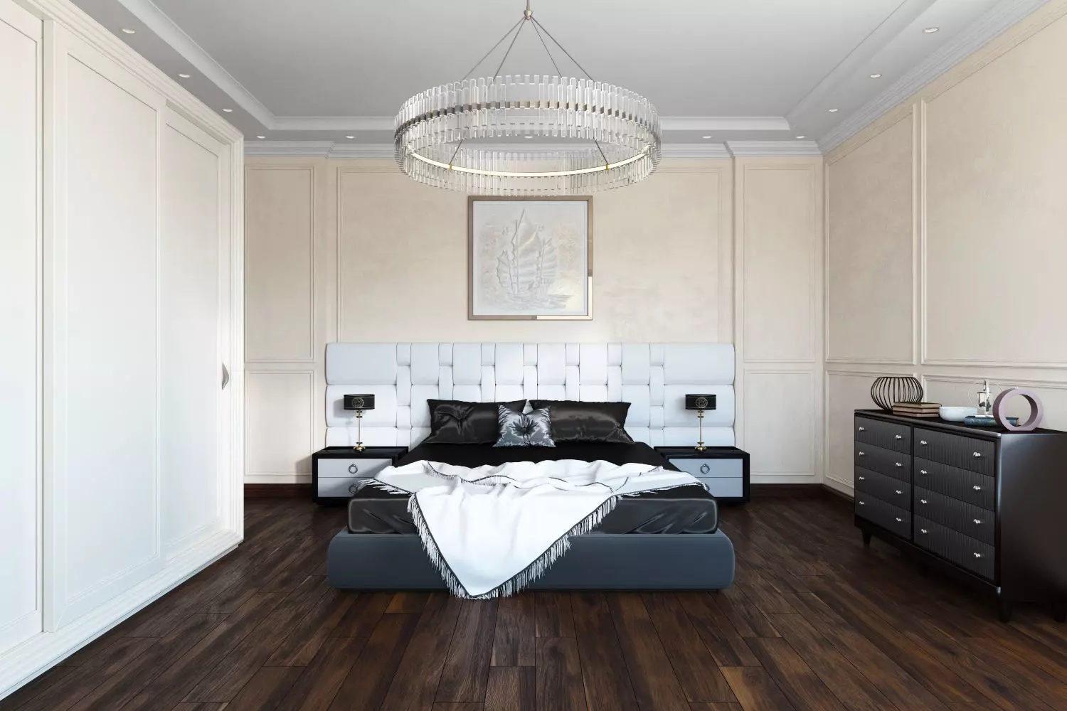 Bedroom bathroom with toilet and sink 3D model_0