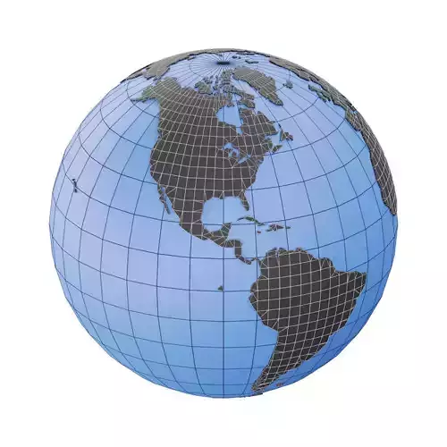 Earth Globe Mesh Low-poly 3D model