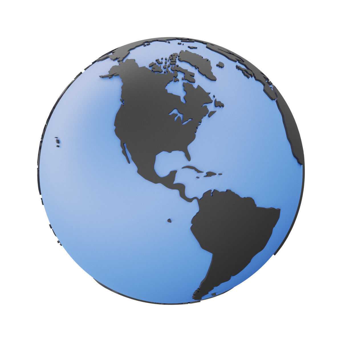 Earth Globe Mesh Low-poly 3D model_8