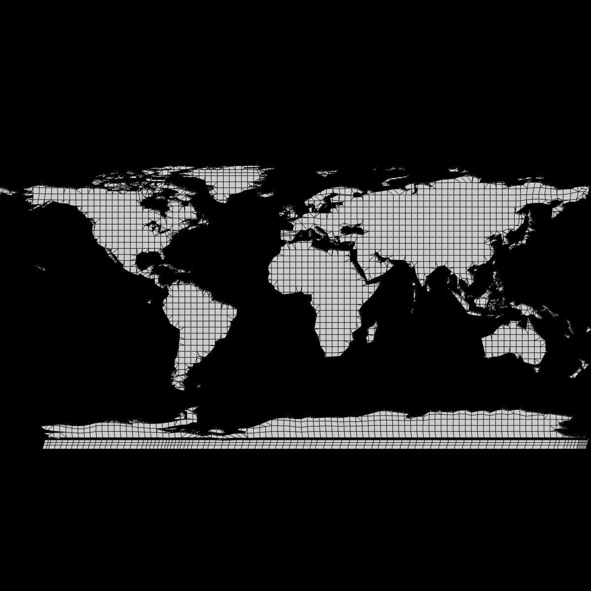 Earth Globe Mesh Low-poly 3D model_16