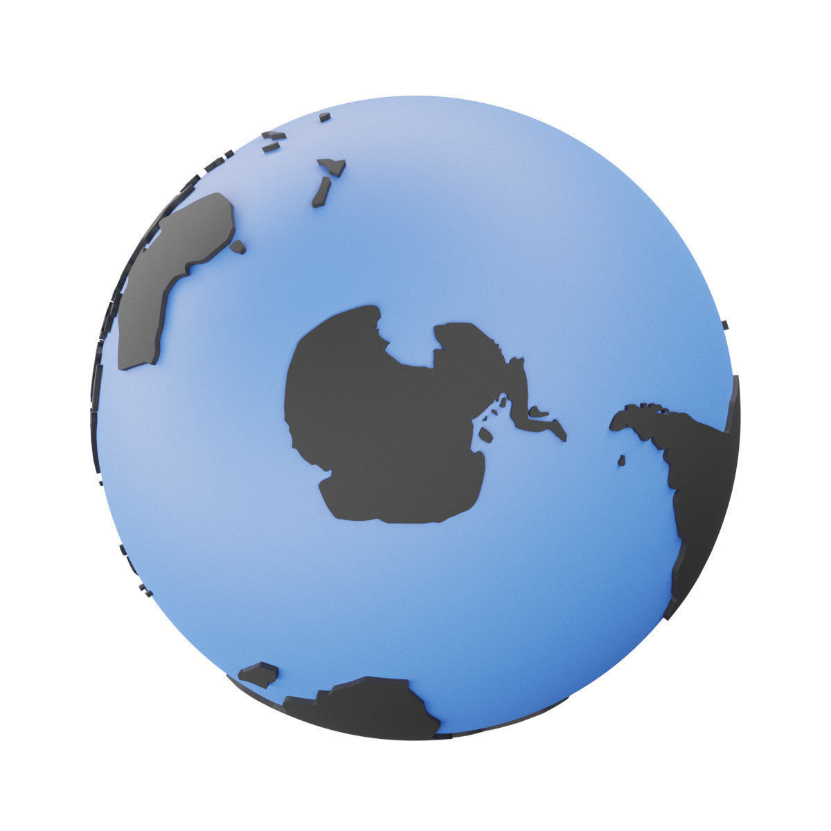 Earth Globe Mesh Low-poly 3D model_15
