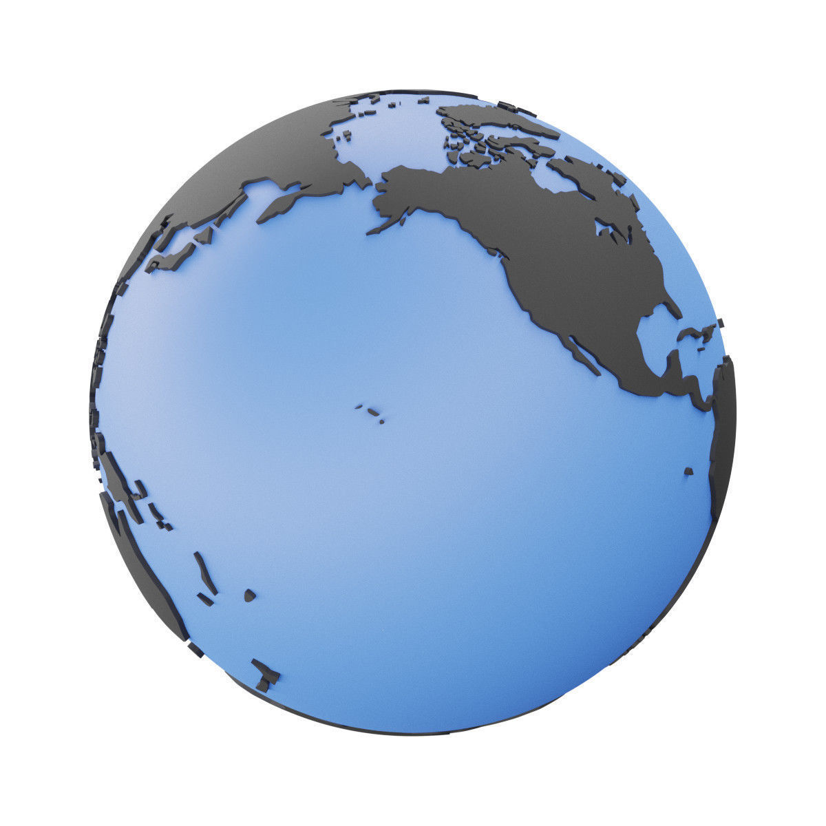 Earth Globe Mesh Low-poly 3D model_13