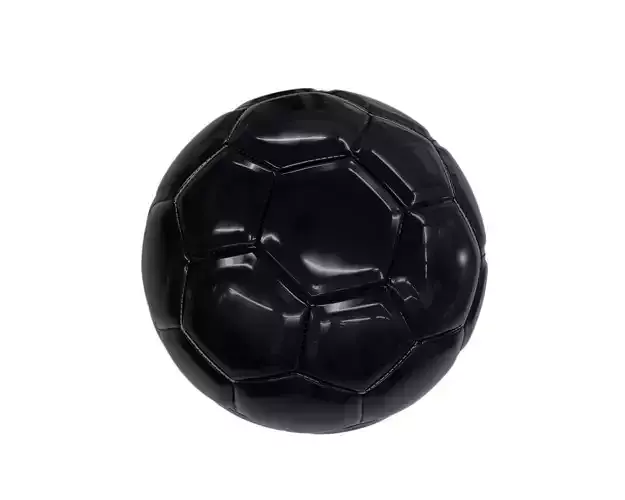 Black Football with Stitching