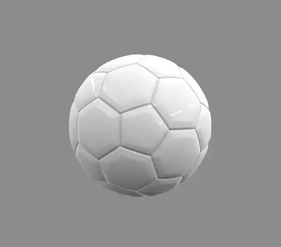 White Football with Stitching