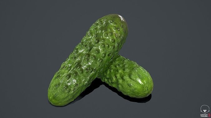 Cucumber scanned 3d model Low-poly 3D model