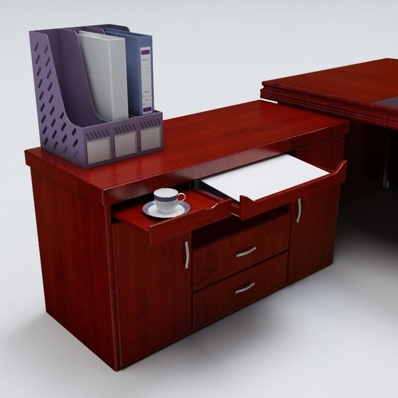 Executive Desk 03 3D model_5