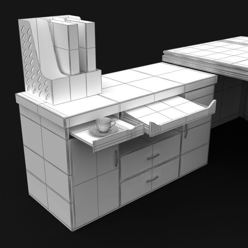 Executive Desk 03 3D model_14