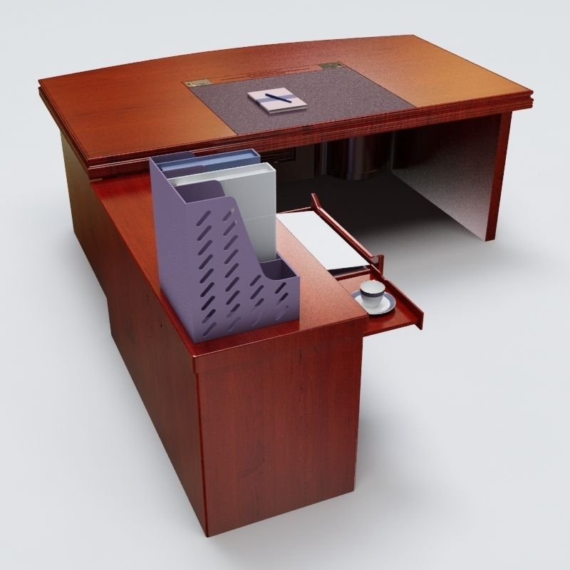 Executive Desk 03 3D model_6