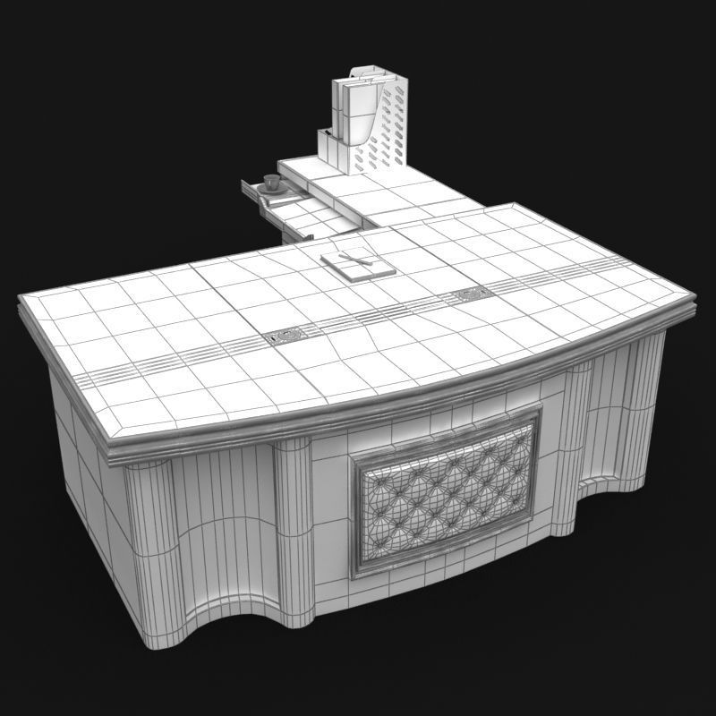 Executive Desk 03 3D model_11