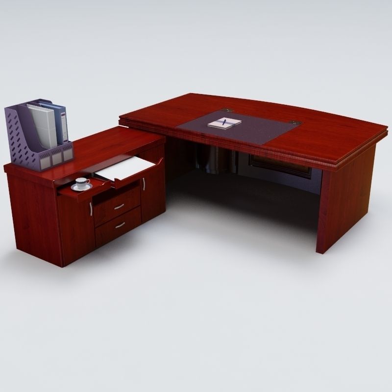 Executive Desk 03 3D model_4