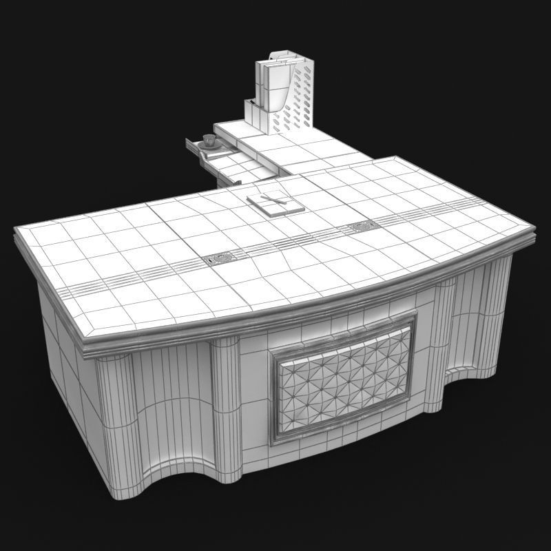 Executive Desk 03 3D model_12