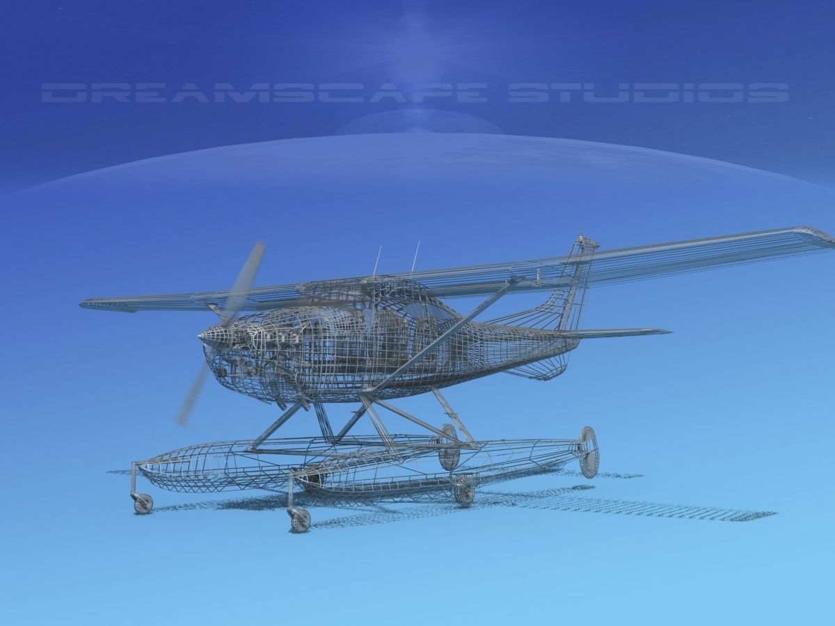 Cessna 182 Skylane Seaplane V01 3D model_15