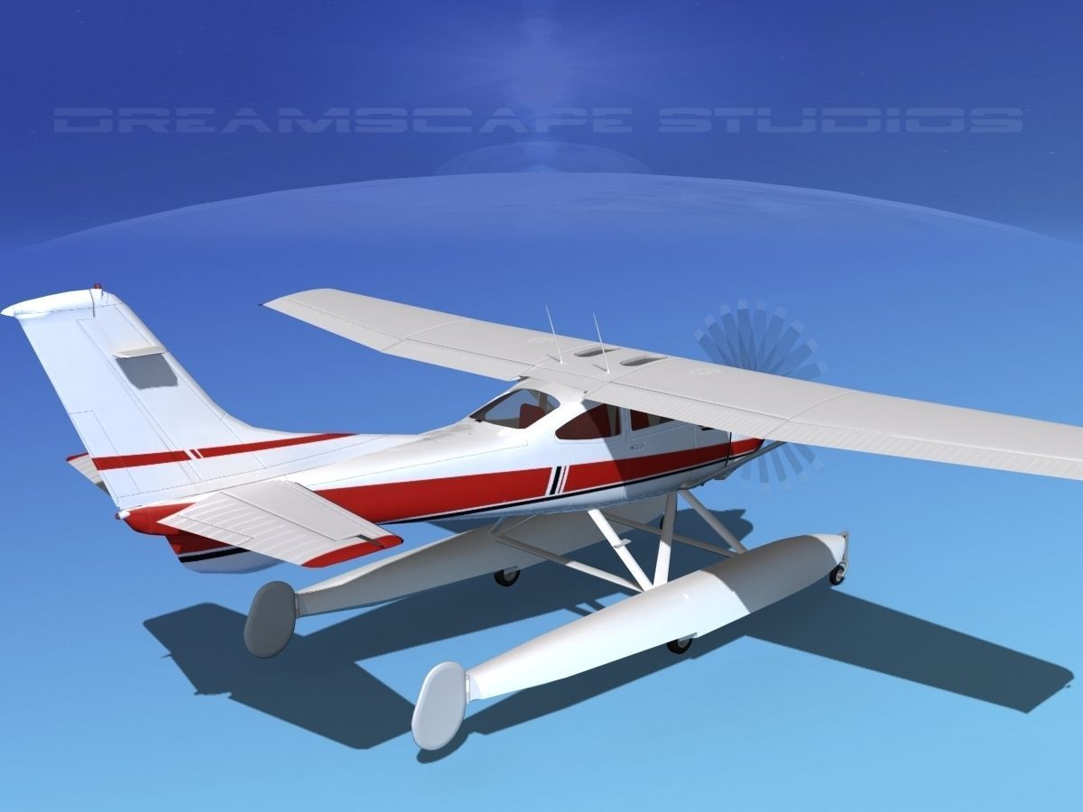Cessna 182 Skylane Seaplane V01 3D model_7