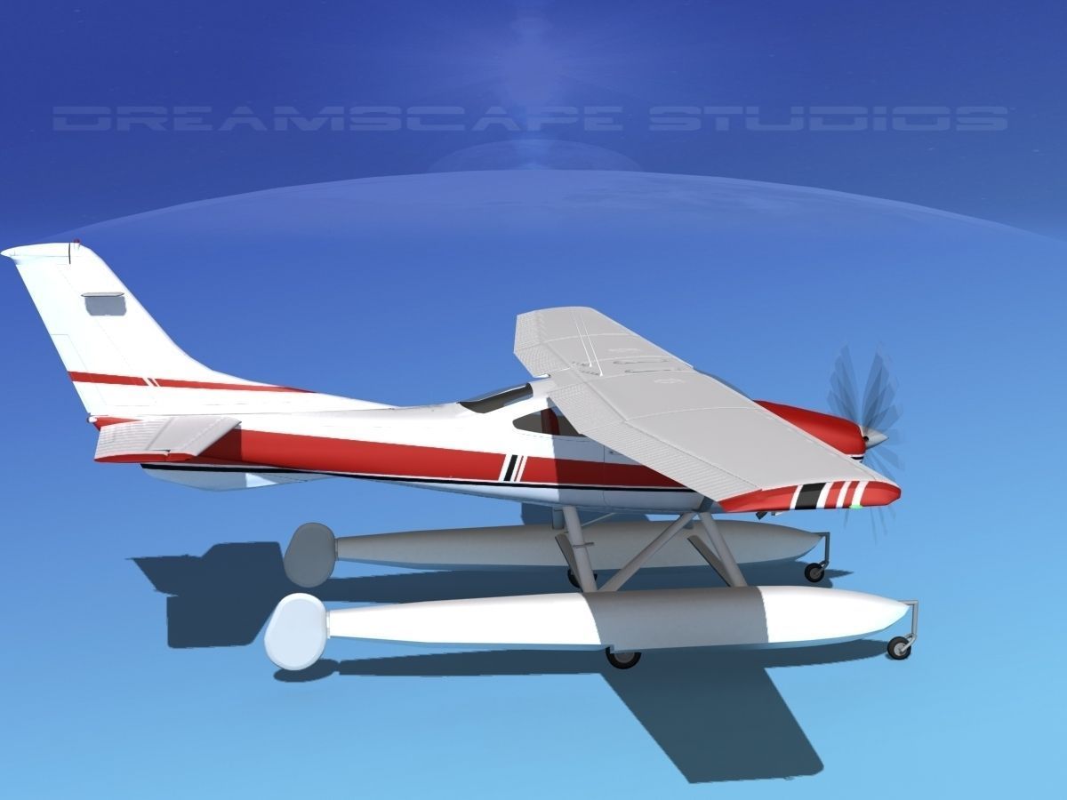 Cessna 182 Skylane Seaplane V01 3D model_2