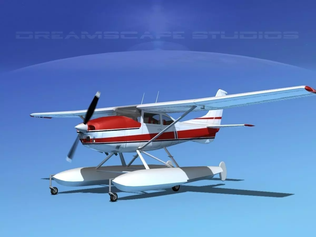 Cessna 182 Skylane Seaplane V01 3D model_0