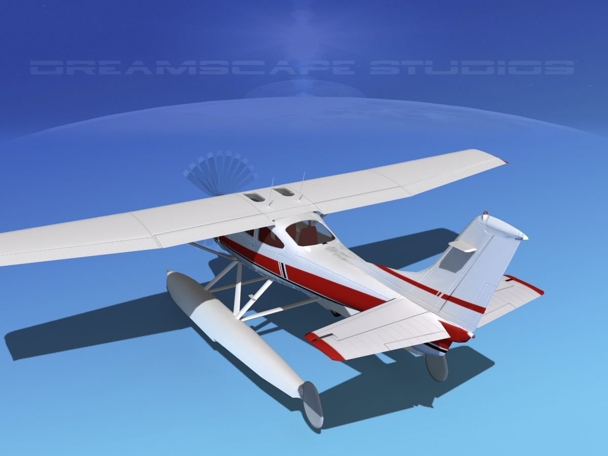 Cessna 182 Skylane Seaplane V01 3D model_8