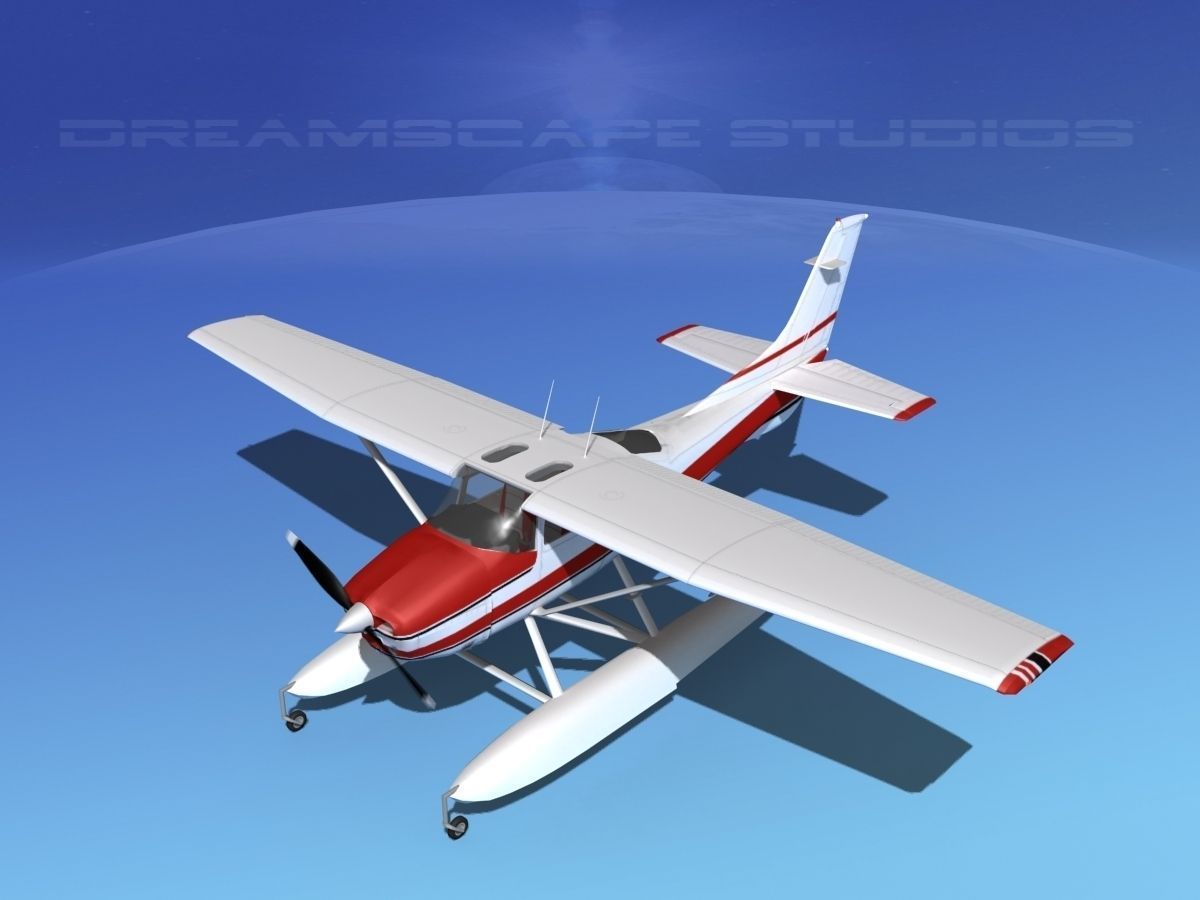Cessna 182 Skylane Seaplane V01 3D model_11