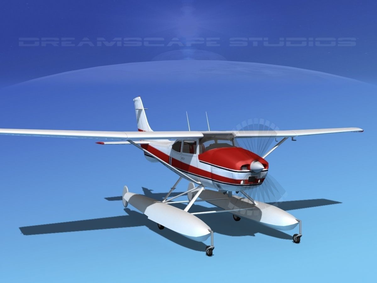 Cessna 182 Skylane Seaplane V01 3D model_3