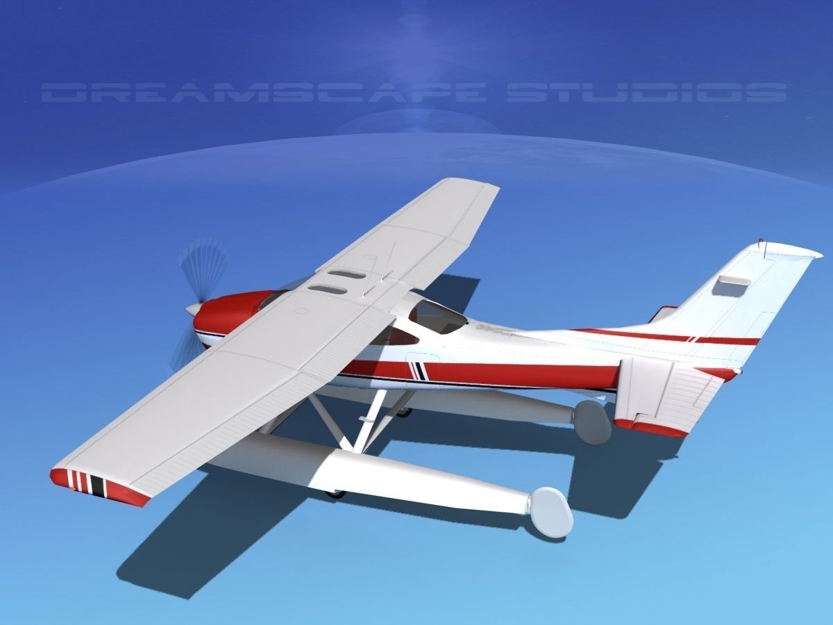 Cessna 182 Skylane Seaplane V01 3D model_10