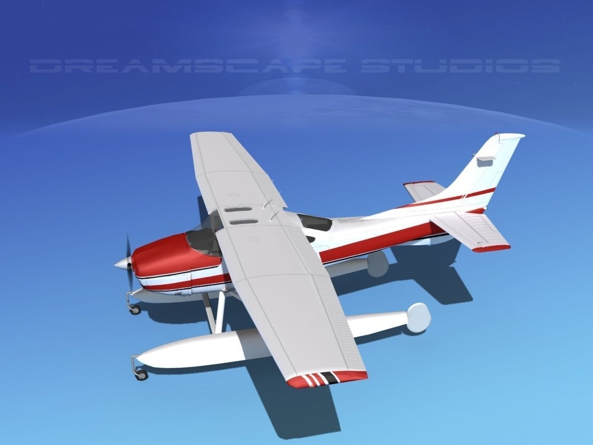 Cessna 182 Skylane Seaplane V01 3D model_9