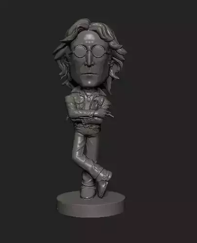 John Lennon cartoon statue