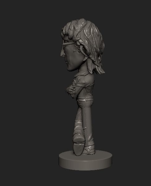 John Lennon cartoon statue 3D print model_3