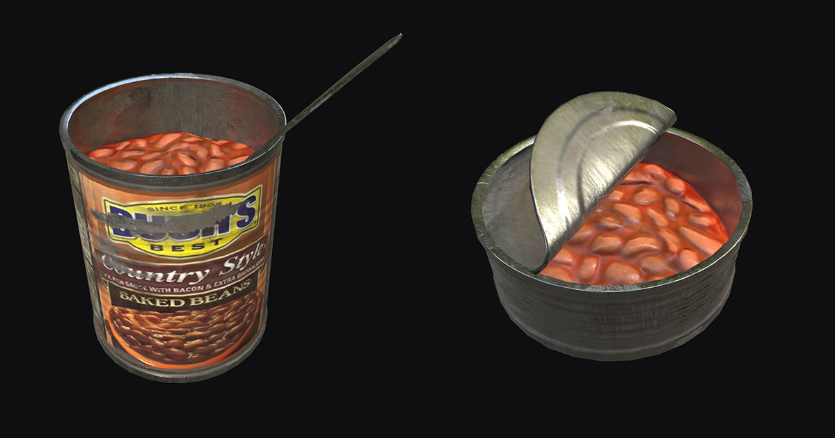 Canned Food Low-poly 3D model_7