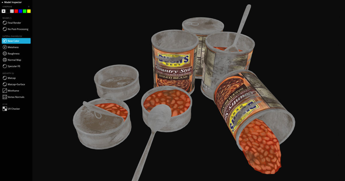 Canned Food Low-poly 3D model_12
