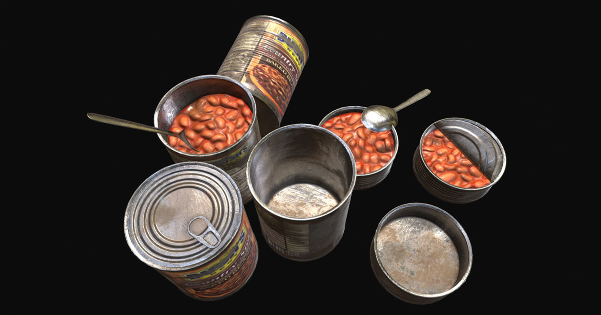 Canned Food Low-poly 3D model_6