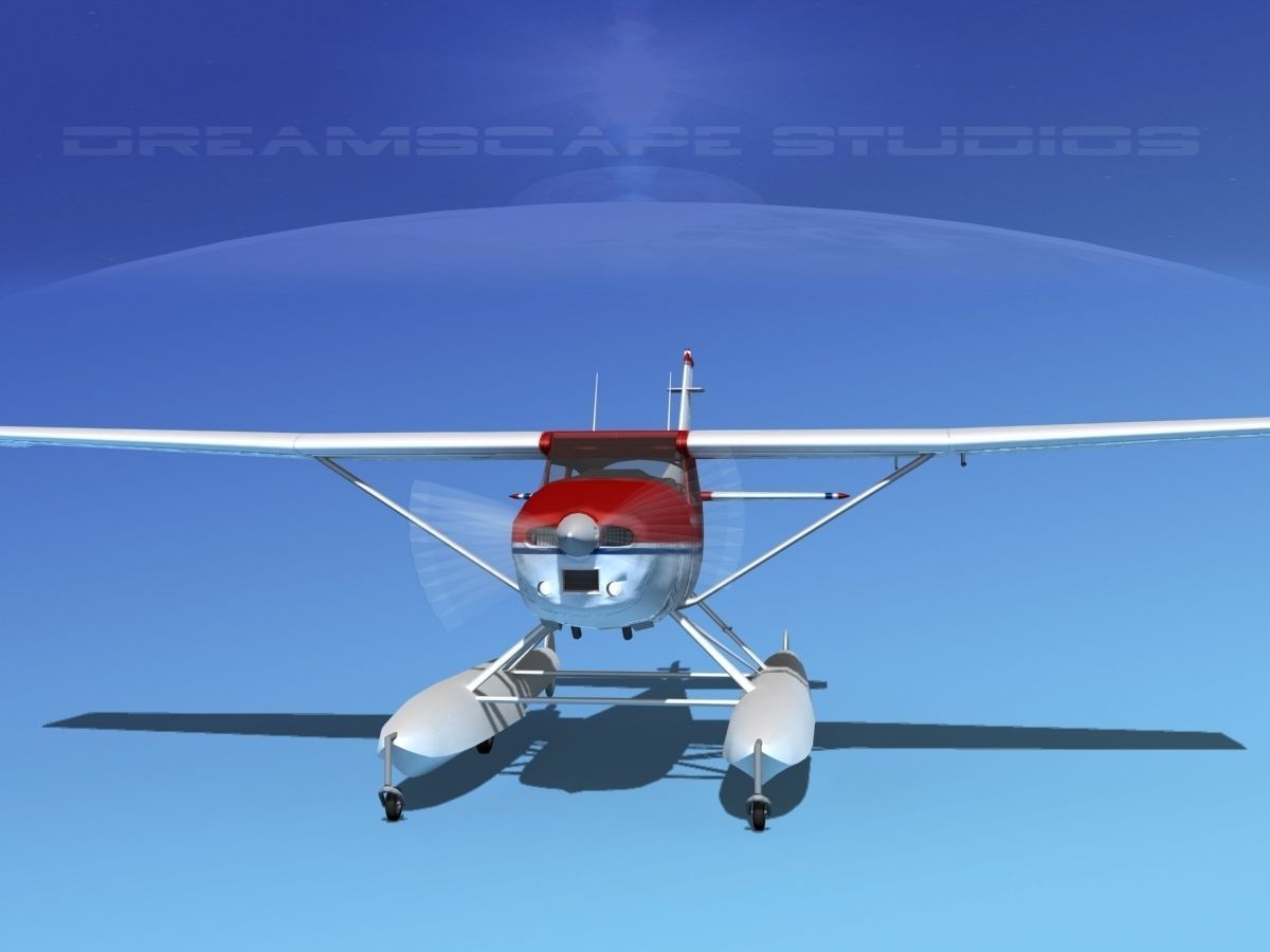 Cessna 182 Skylane Seaplane V06 3D model_1