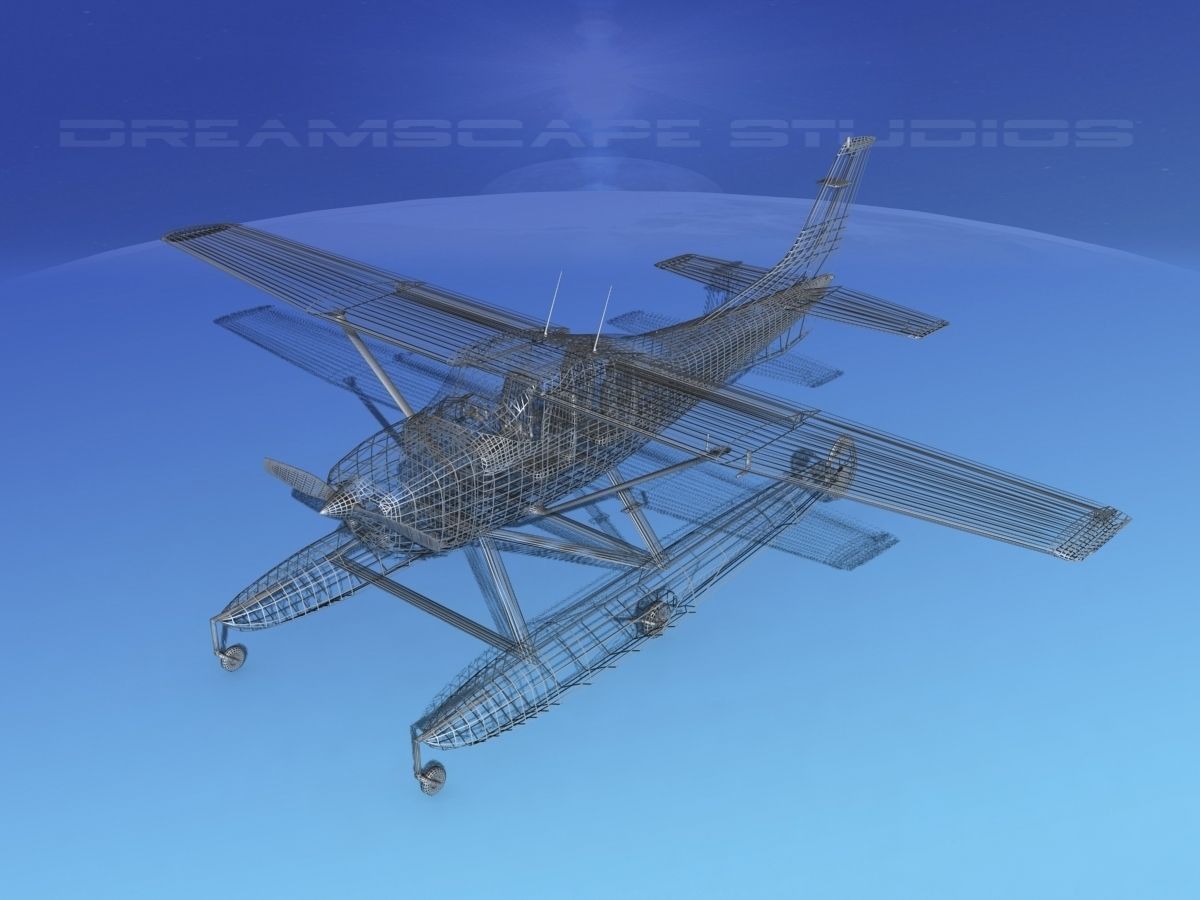 Cessna 182 Skylane Seaplane V06 3D model_13