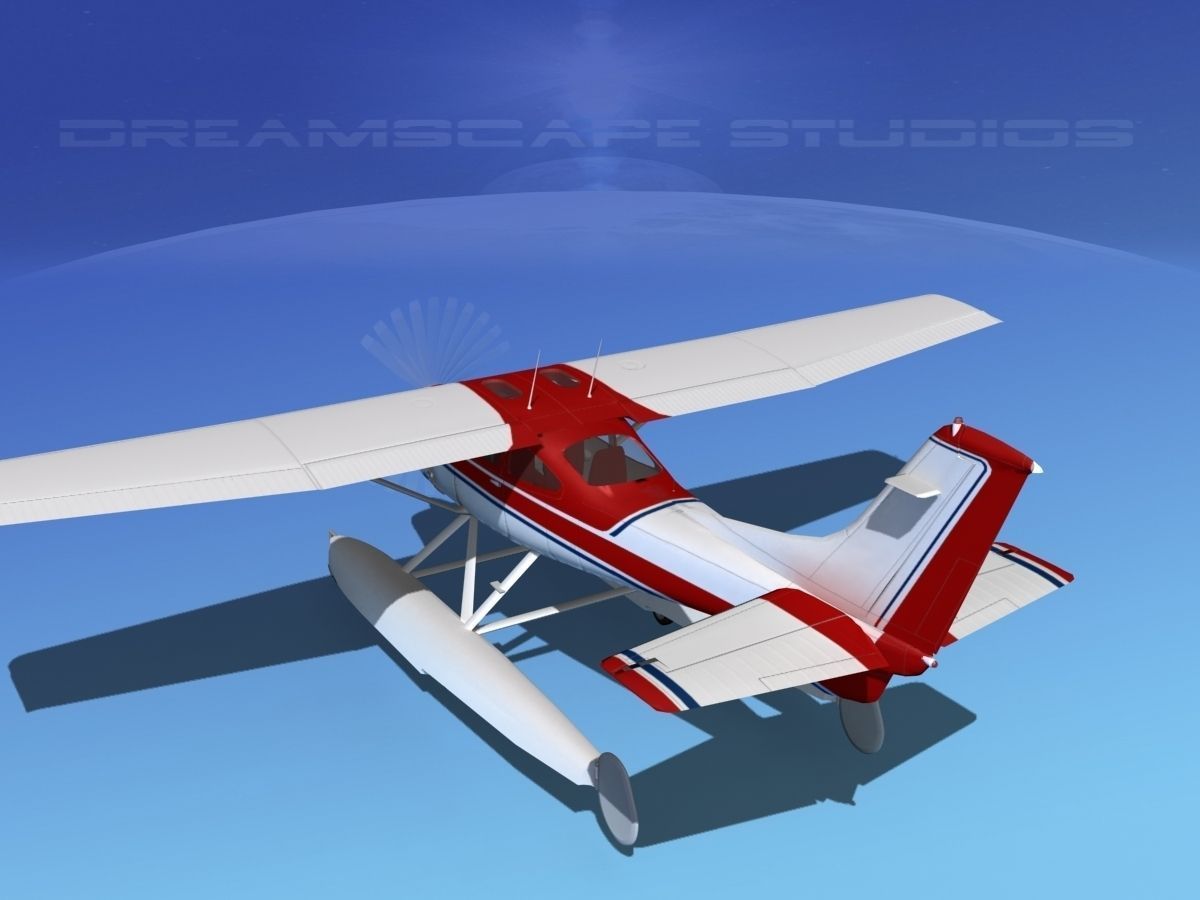 Cessna 182 Skylane Seaplane V06 3D model_8