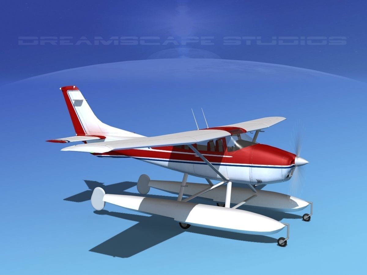 Cessna 182 Skylane Seaplane V06 3D model_2