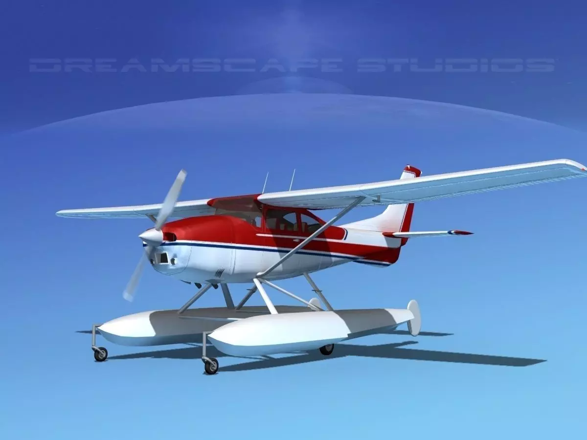 Cessna 182 Skylane Seaplane V06 3D model_0