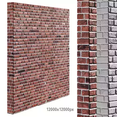  Seamless brick wall with high resolution textures - 12000px Texture
