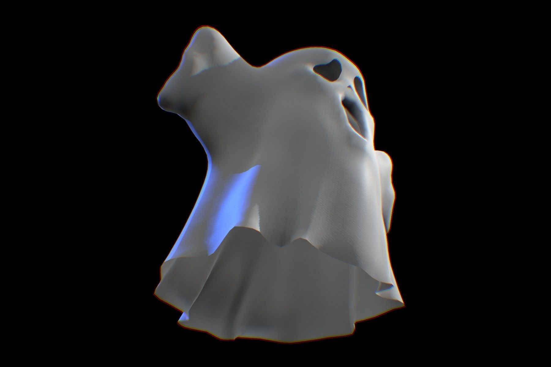 Cartoon Ghost V2 Low-poly 3D model_9