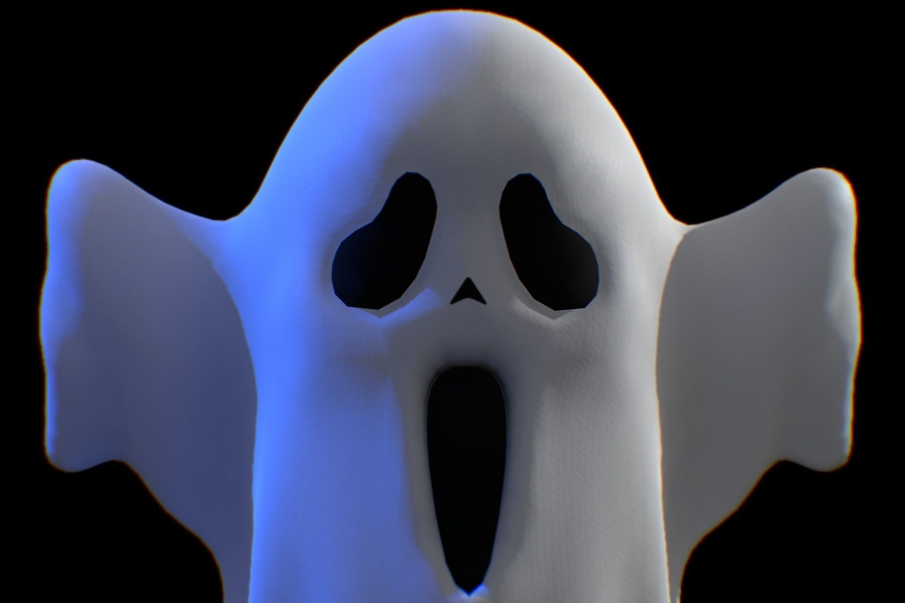 Cartoon Ghost V2 Low-poly 3D model_6