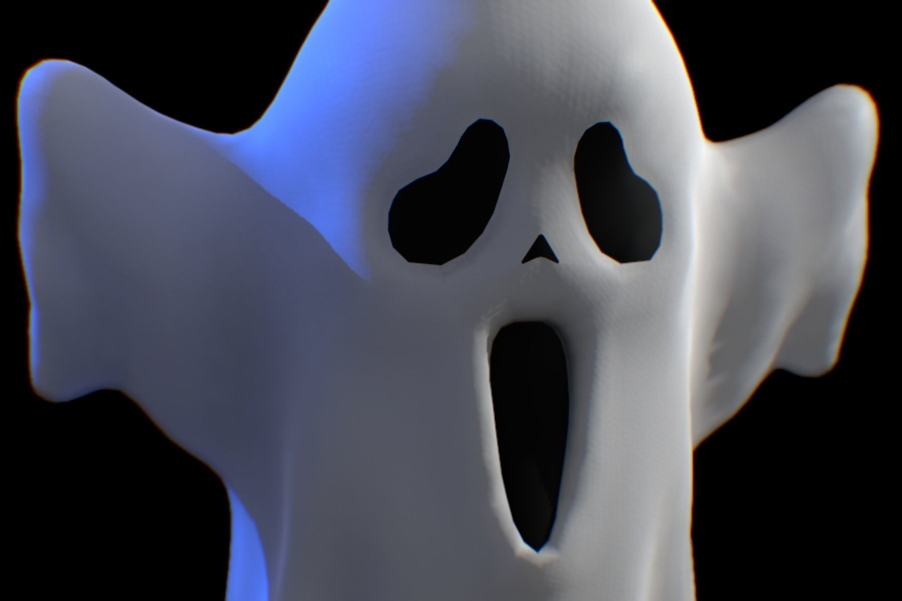 Cartoon Ghost V2 Low-poly 3D model_5