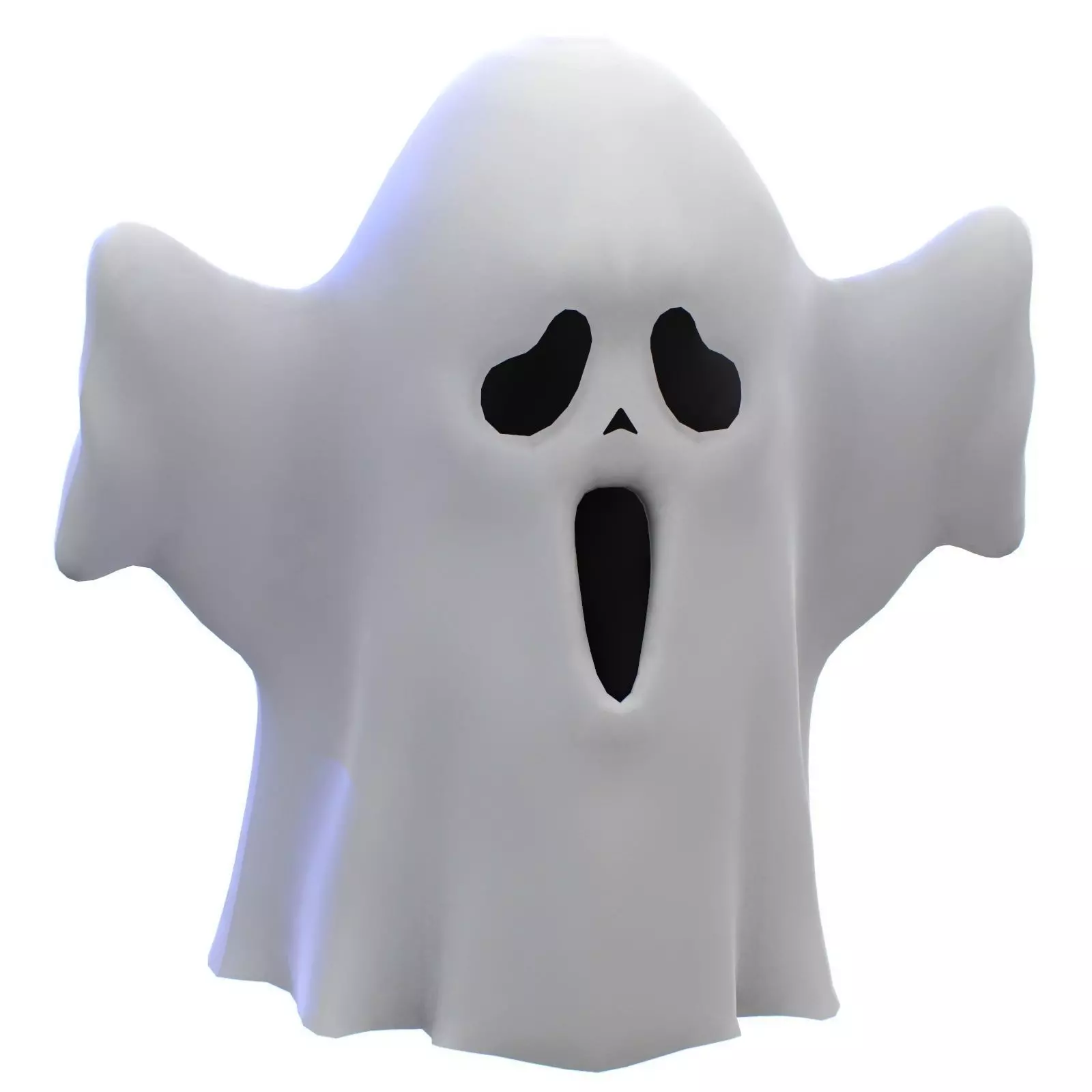 Cartoon Ghost V2 Low-poly 3D model_0