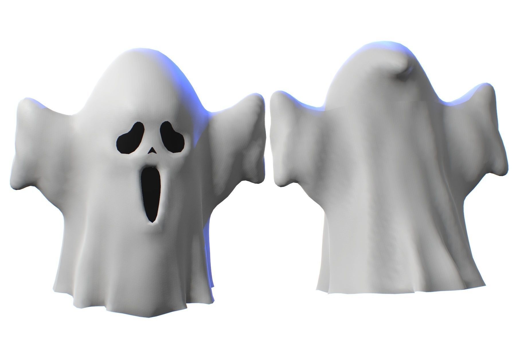 Cartoon Ghost V2 Low-poly 3D model_2