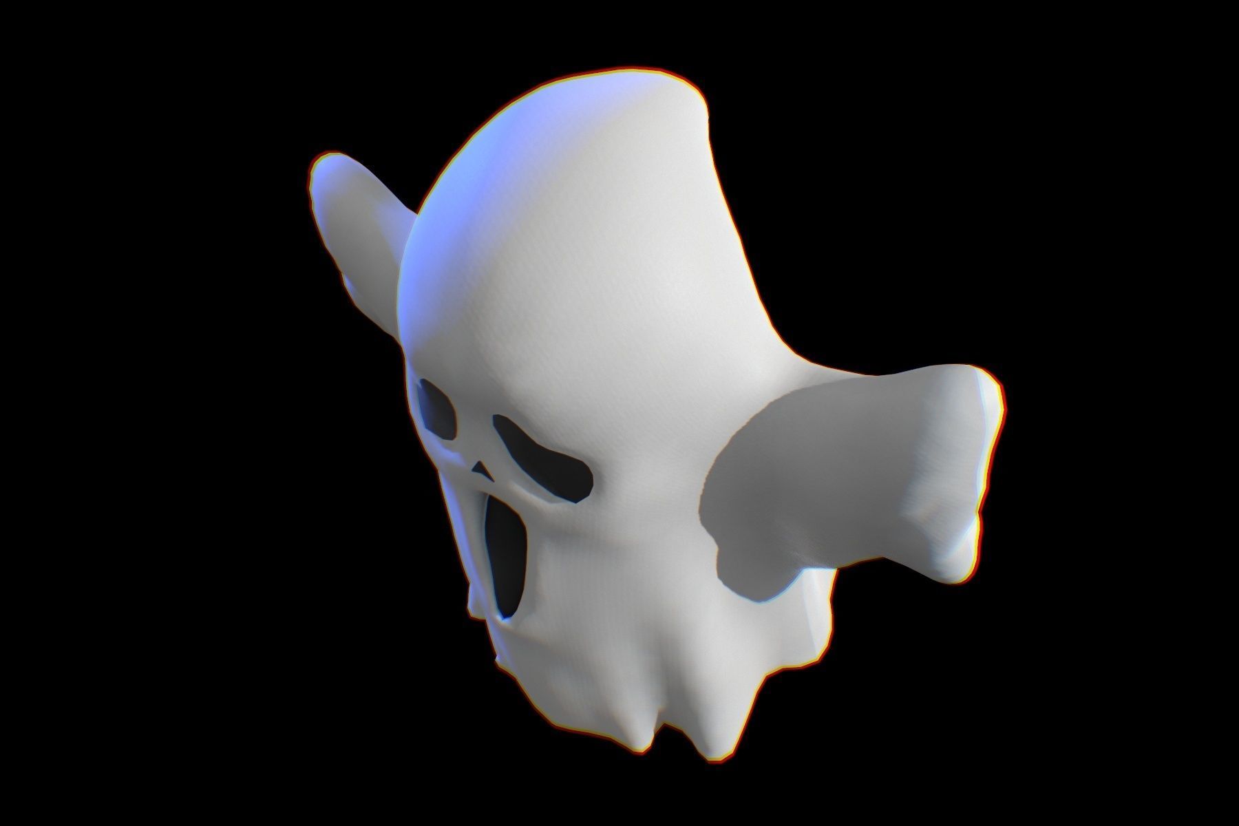 Cartoon Ghost V2 Low-poly 3D model_8