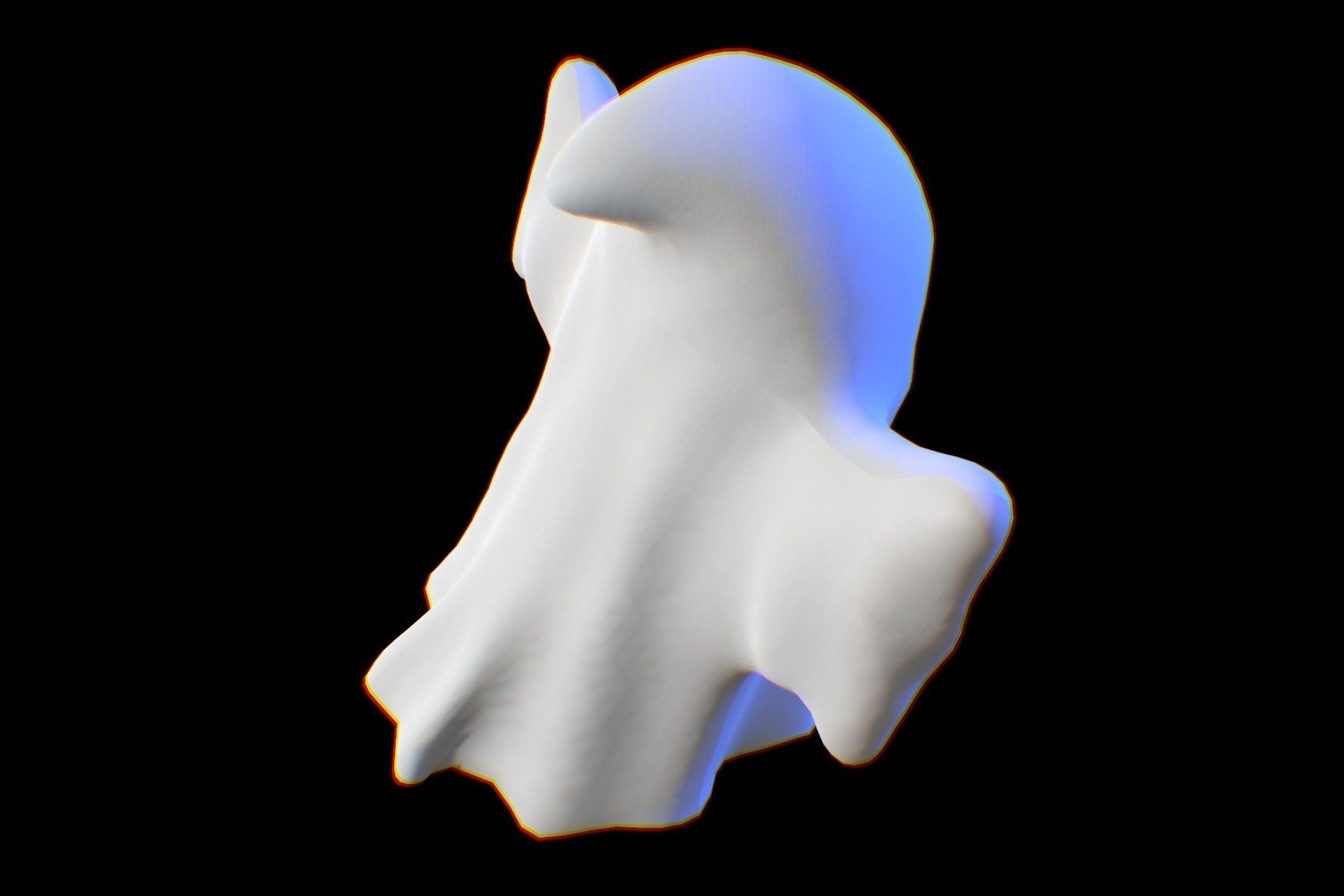 Cartoon Ghost V2 Low-poly 3D model_7