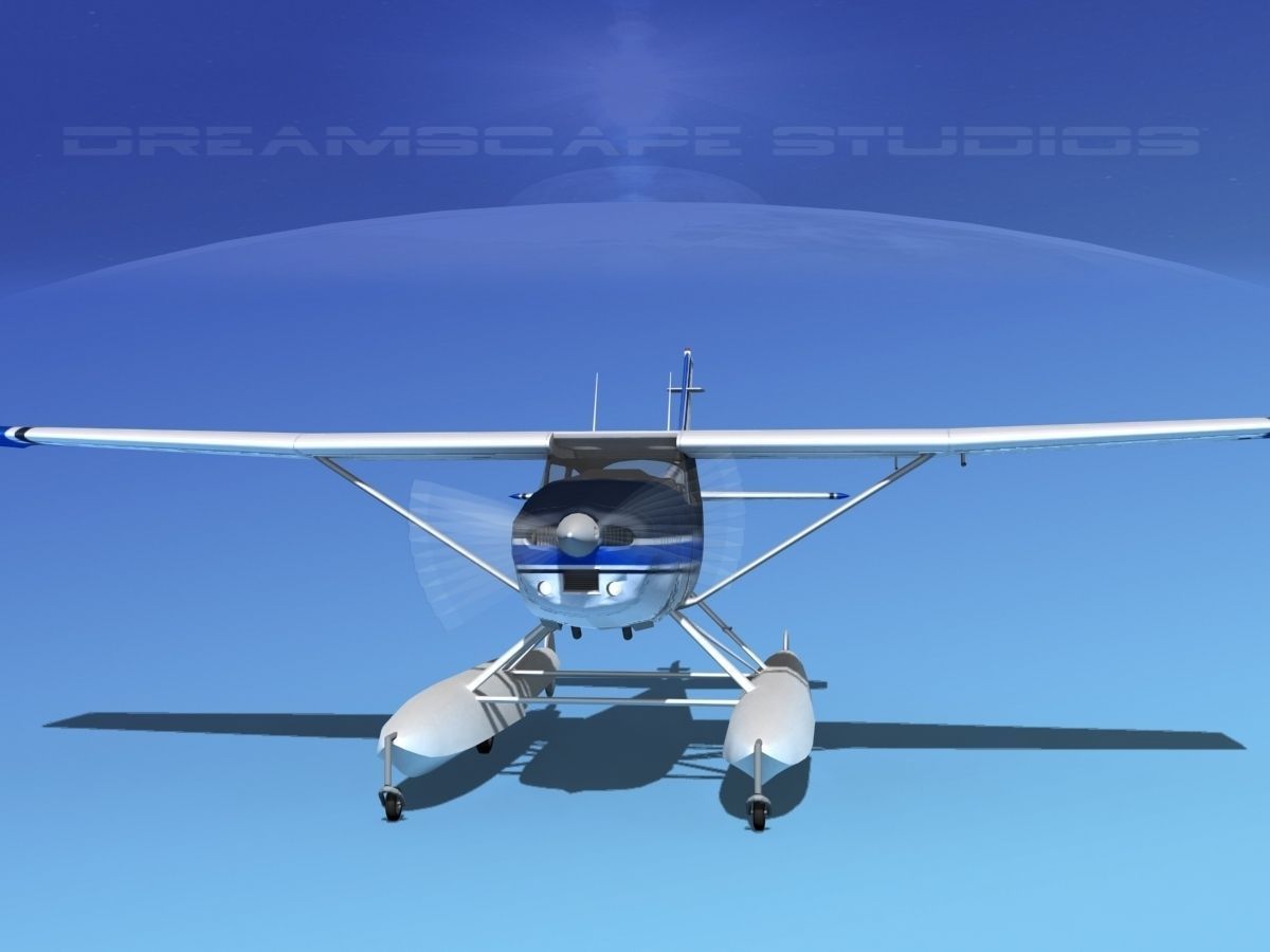 Cessna 182 Skylane Seaplane V07 3D model_4