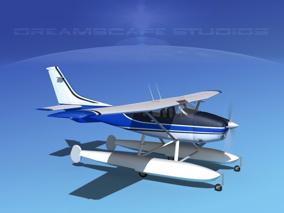 Cessna 182 Skylane Seaplane V07 3D model_1