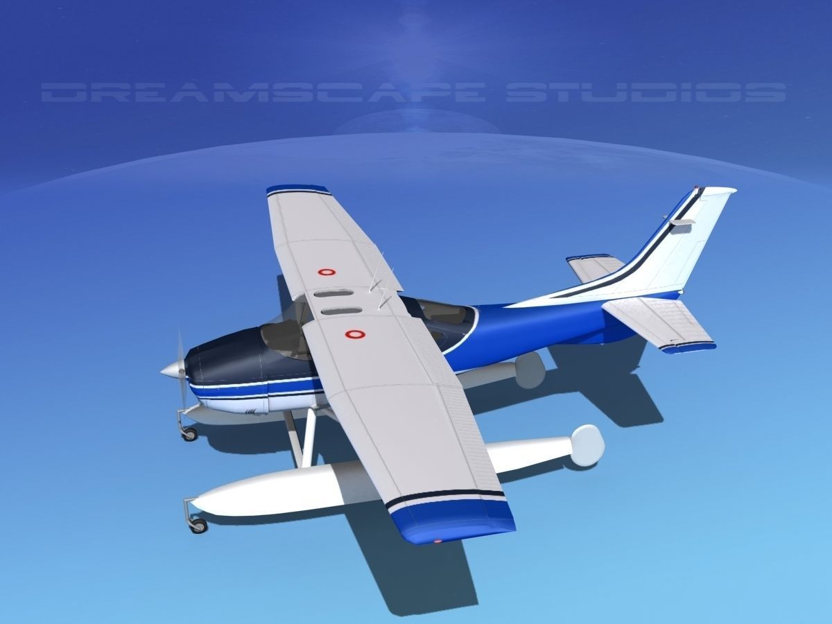 Cessna 182 Skylane Seaplane V07 3D model_10