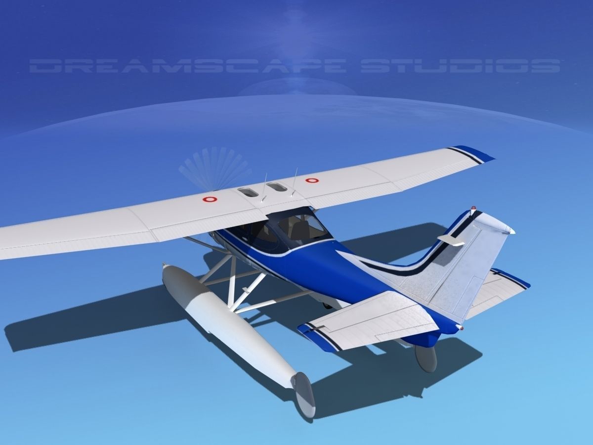Cessna 182 Skylane Seaplane V07 3D model_6